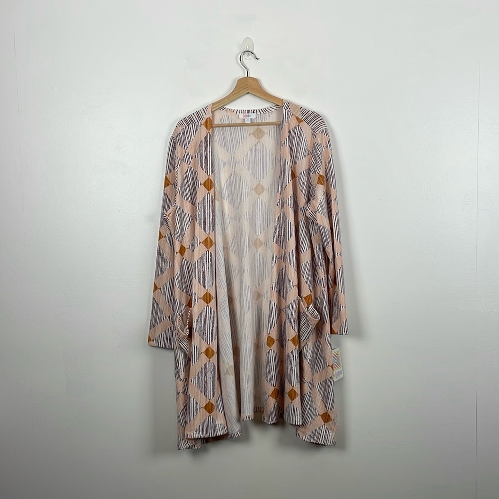 Lularoe Womens XL Open Cardigan Sweater 2 Pocket Stretch Lagenlook Soft Jacket